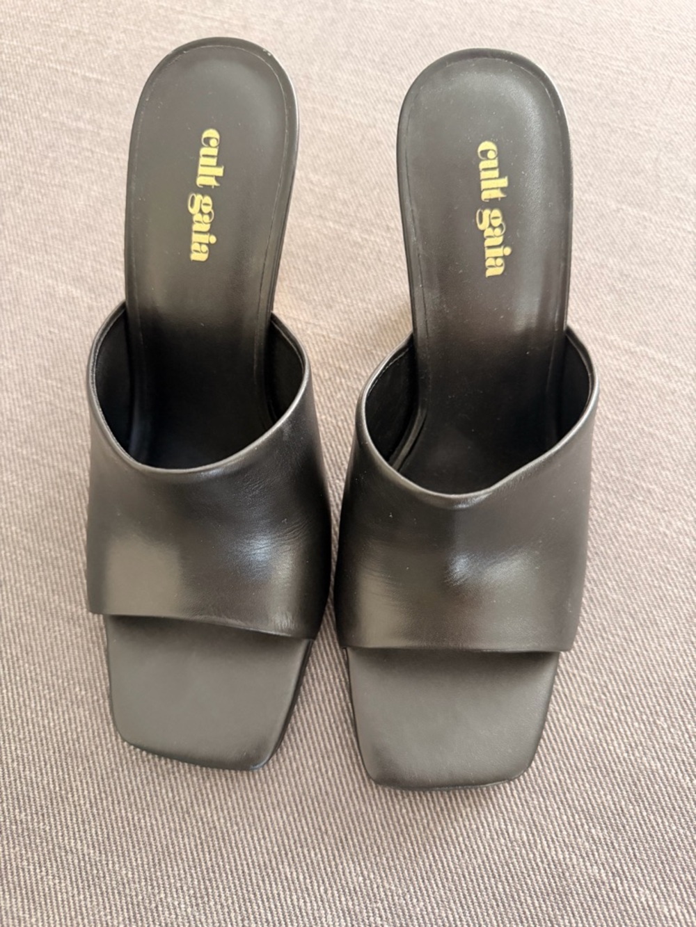 Cult Gaia Astraea mule size 38 black bamboo heel - Picture 6 of 9